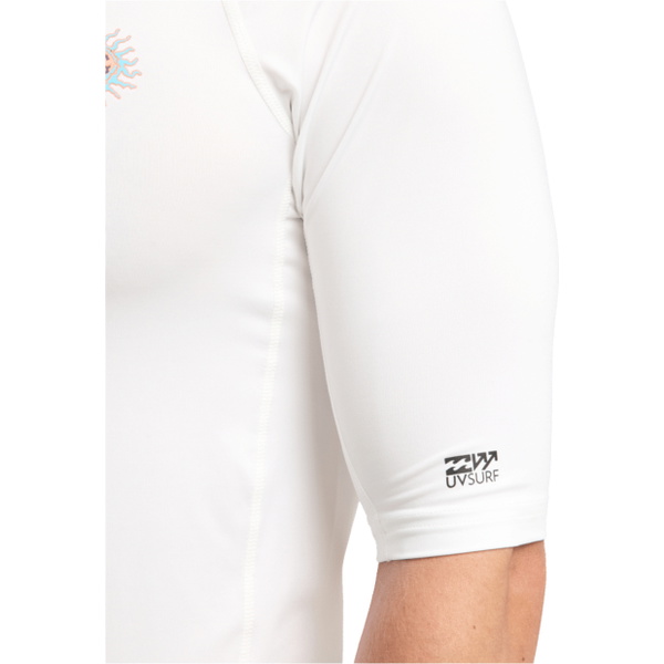 2026 Billabong Mens Re Issue Short Sleeve Rash Vest EBYWR03027 - White